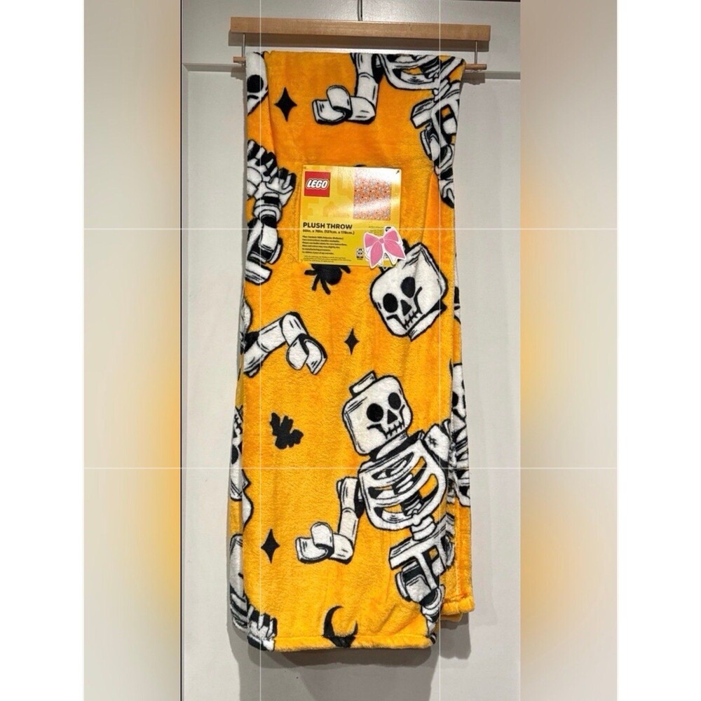 Viral LEGO Halloween Skeleton Plush Throw Blanket
